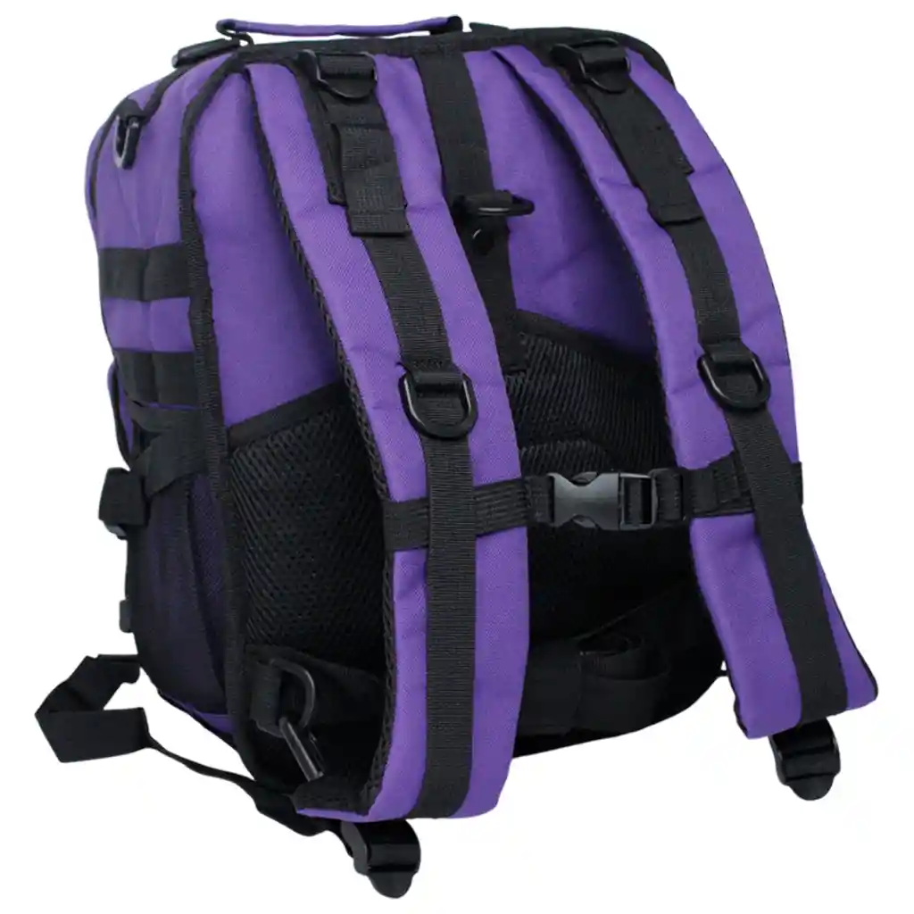 Morral Militar Sttriker Mochila Táctico 25l Maleta Gym Asalto Morado