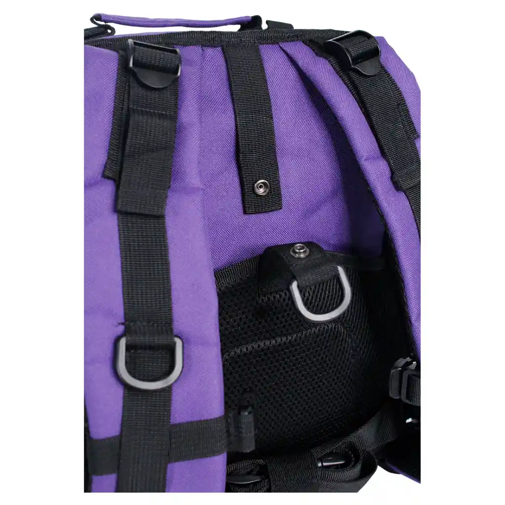 Morral Militar Sttriker Mochila Táctico 25l Maleta Gym Asalto Morado