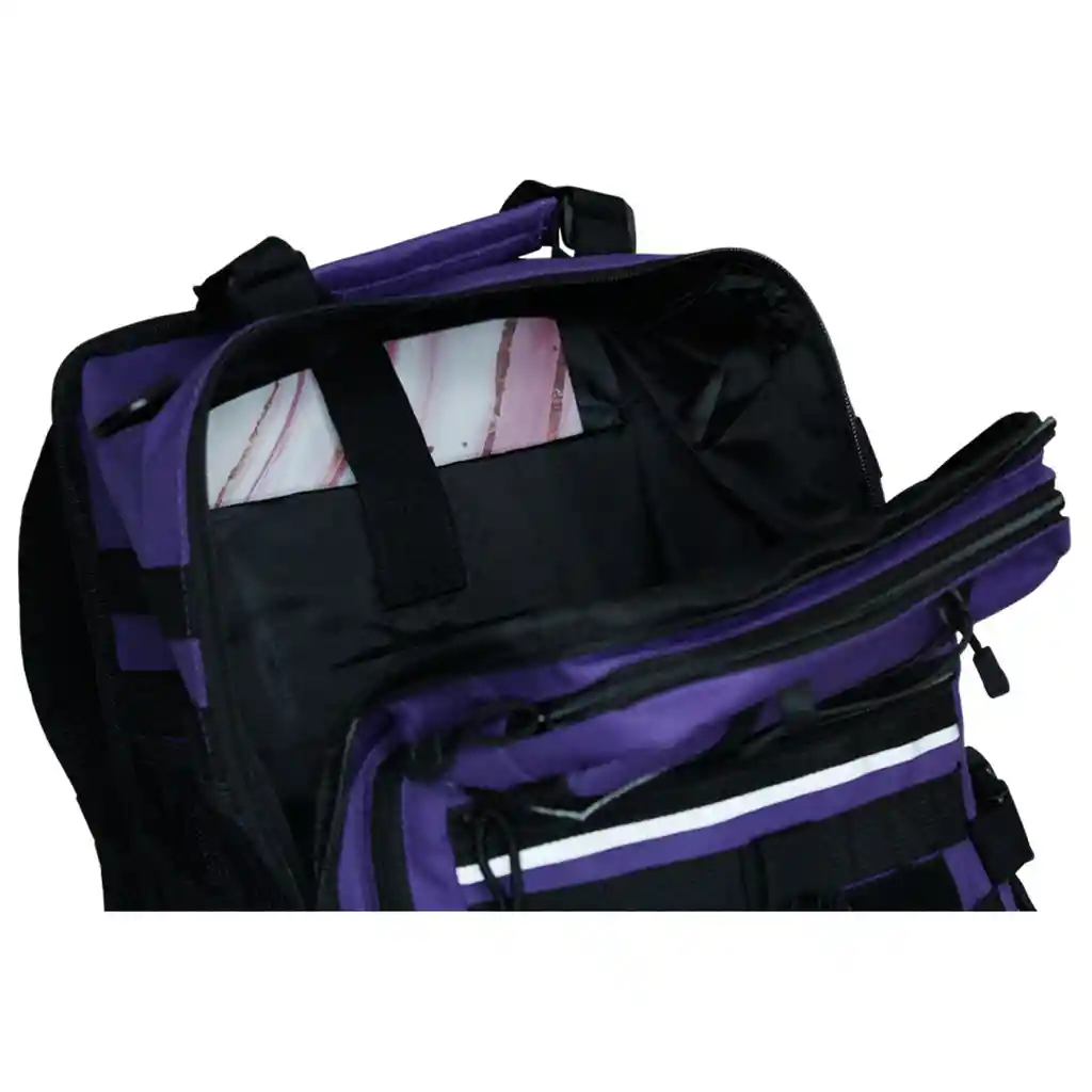 Morral Militar Sttriker Mochila Táctico 25l Maleta Gym Asalto Morado