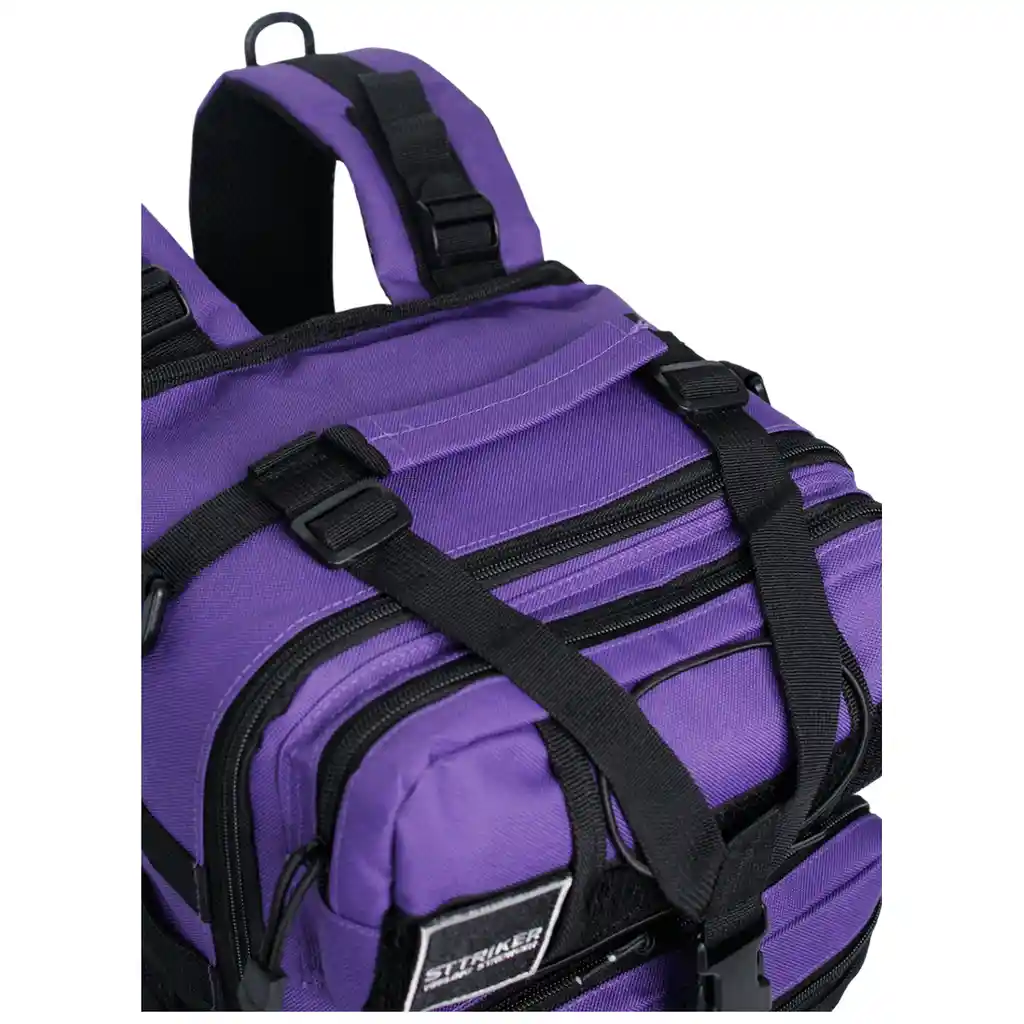 Morral Militar Sttriker Mochila Táctico 25l Maleta Gym Asalto Morado