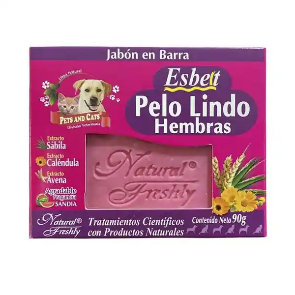 Jabón Esbelt Pelo Lindo Hembras Natural Fresly 90gr