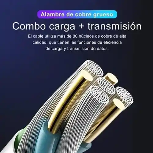Cable De Carga Tipo C 1m De Carga Y Datos