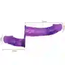 Arnes Consolador Doble Vibrador Juguete Morado