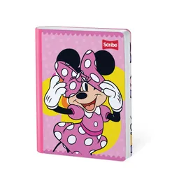 Cuaderno Scribe 100 Hojas Cuadriculado Con Stickers Con Diseño De Minnie Mouse