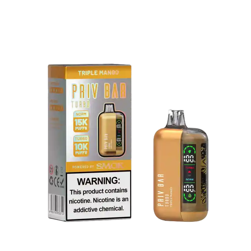 Priv Bar Turbo Triple Mango - 15k/10k Puff - 5% Nicotina