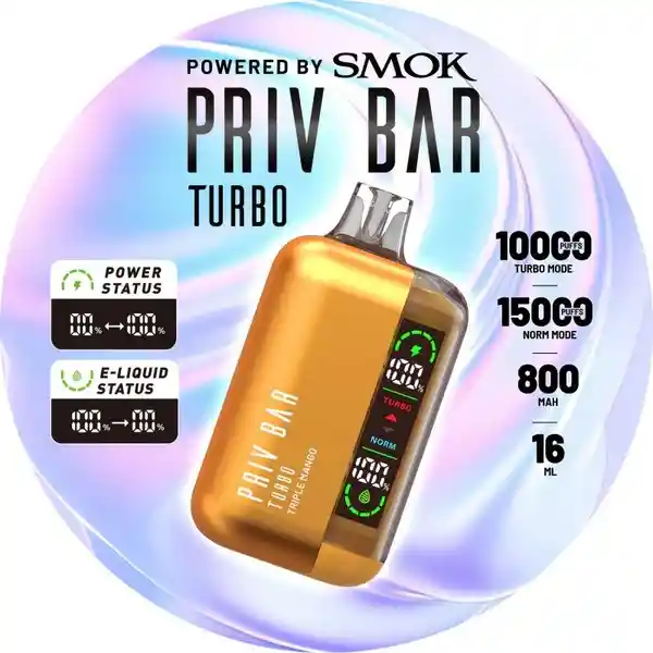 Priv Bar Turbo Raspberry Pomegranate - 15k/10k Puff - 5% Nicotina