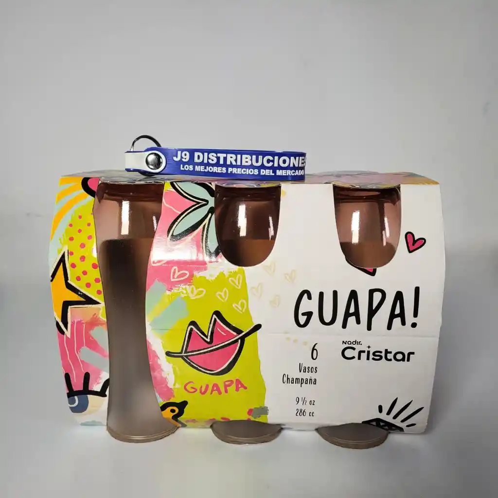 Juego De Vasos Guapa Cristar