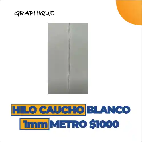 Hilo Caucho Blanco 1 Mm Metro