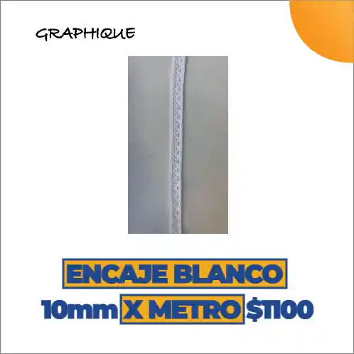 Encaje Blanco 10 Mm Metro