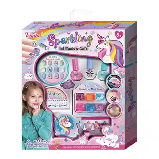 Juego Set Creativo De Manicura Brillos Para Niñas