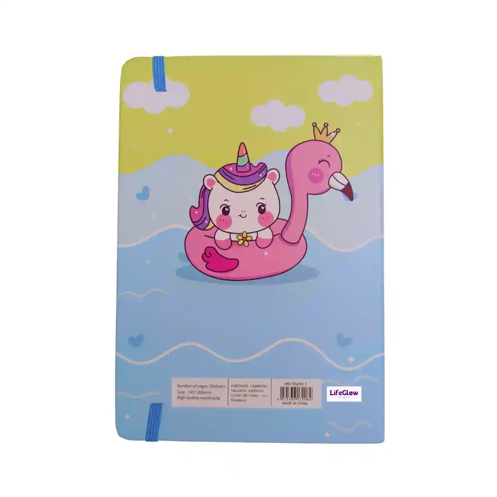 Cuaderno Agenda Escolar Diseño Unicornio Kawaii