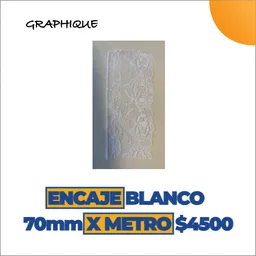 Encaje Blanco 70 Mm Metro