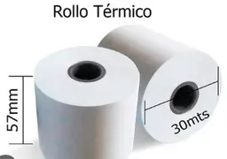 Rollo Papel Termino Impresora Pequeño 57 Mm x 30 mts