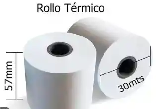 Rollo Papel Termino Impresora Pequeño 57 Mm x 30 mts