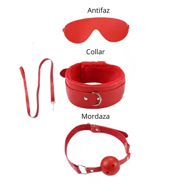 Kit Bdsm Bondage Capri Rojo