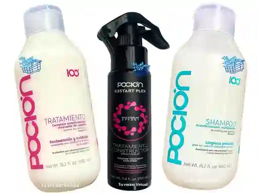 Shampoo, Tratamiento Acondicionador Y Tratamiento Constructor La Poción