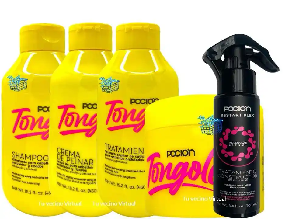 Kit Reconstrucción De Rizos Tongole La Pocion