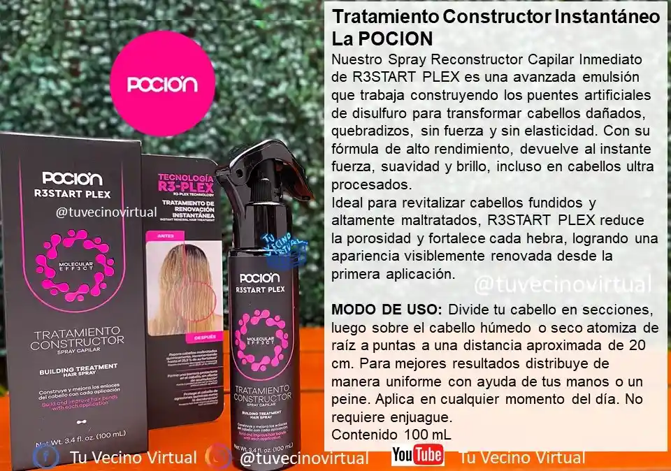 Kit Reconstrucción De Rizos Tongole La Pocion