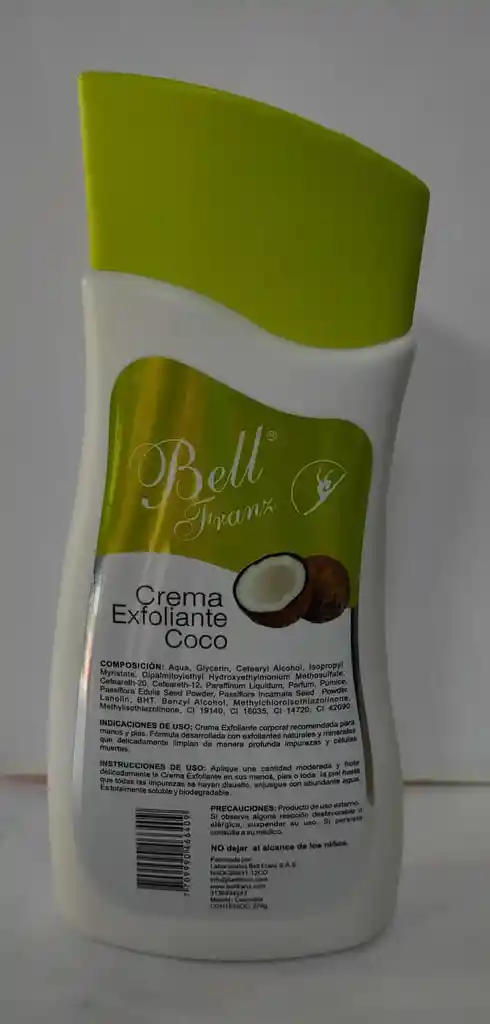 Crema Exfoliante Bell Franz Coco 250g