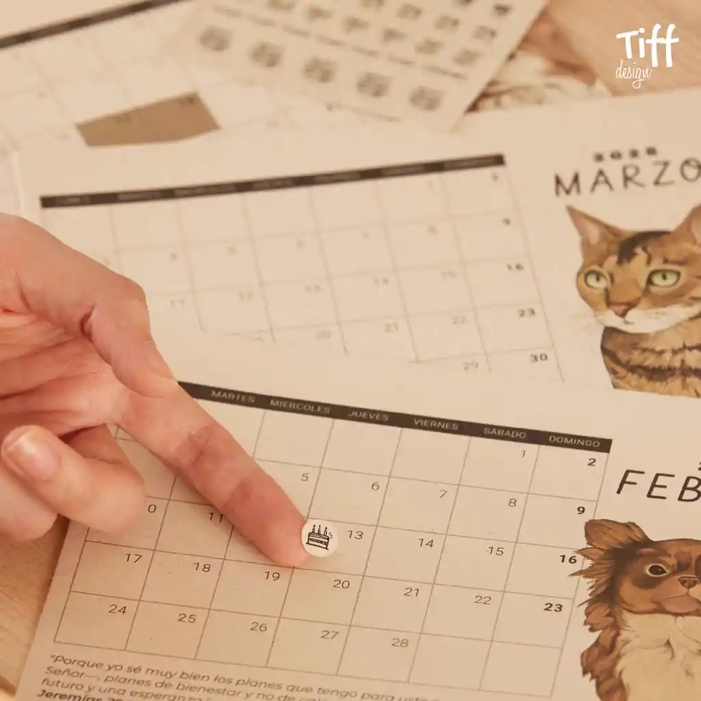 Calendario Base De Madera