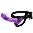 Arnes Consolador Doble Vibrador Morado