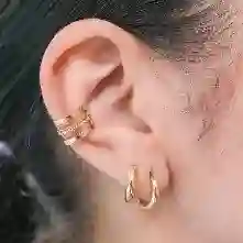 Earcuff Triple Dorado