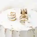 Earcuff Triple Dorado