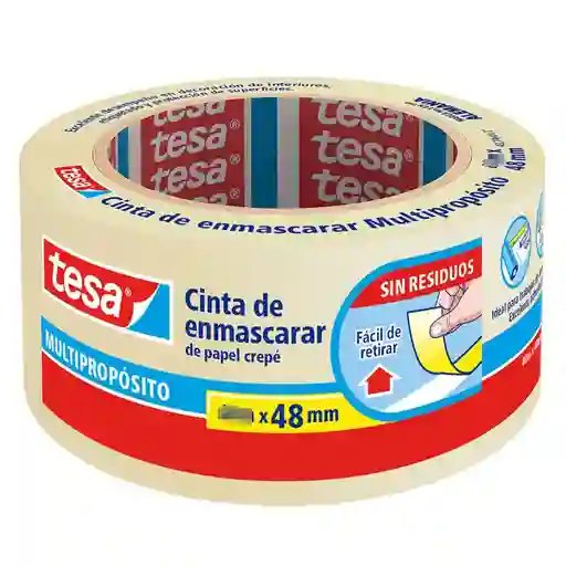 Cinta De Enmascarar Multipropósito 25m X 48mm 2´´ Cinta Adhesiva Tesa