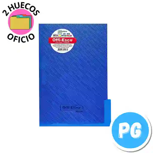 Carpeta Plastica Oficio Legajadora Azul