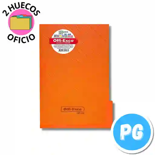 Carpeta Plastica Oficio Legajadora Naranja