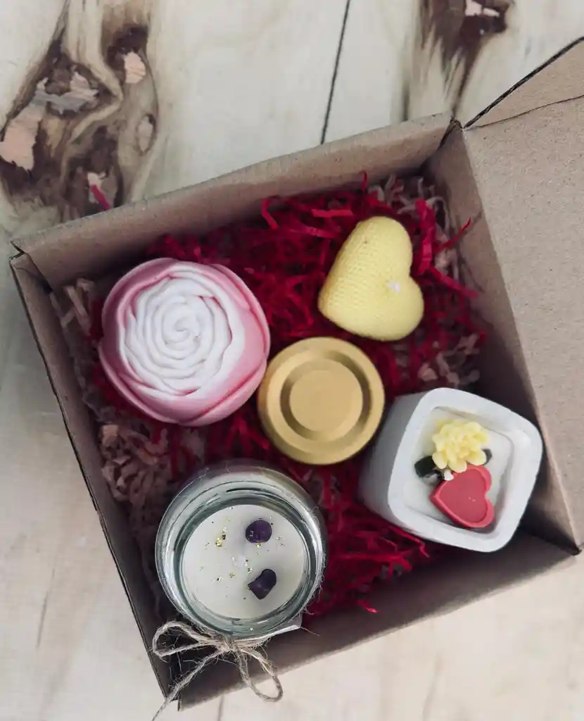 Caja Regalo De Velas Con Aromas Y Encantos Especiales Con Aroma