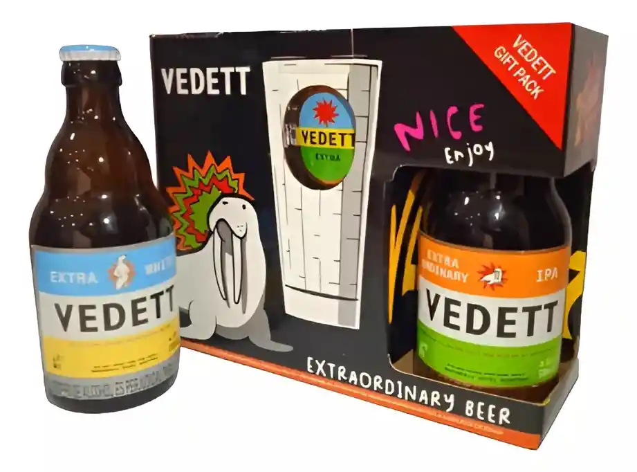 Duo Pack Cerveza Vedett 330ml Con Vaso