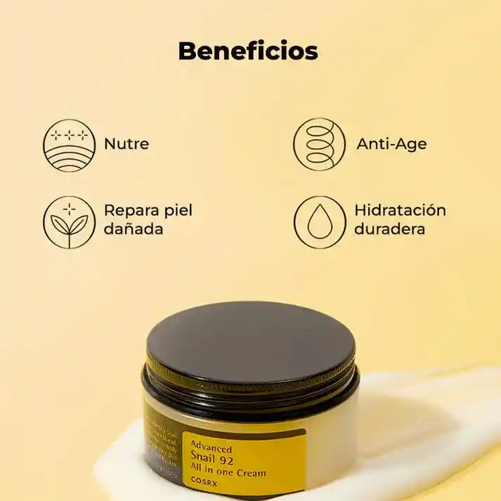 Crema Hidratante De Baba De Caracol Cosrx Advanced Snail 92 All In One Cream 100g