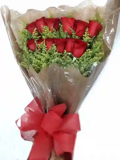 Flores Rosas Rojas - Bouquet Rosas Del Amor 12 Rosas
