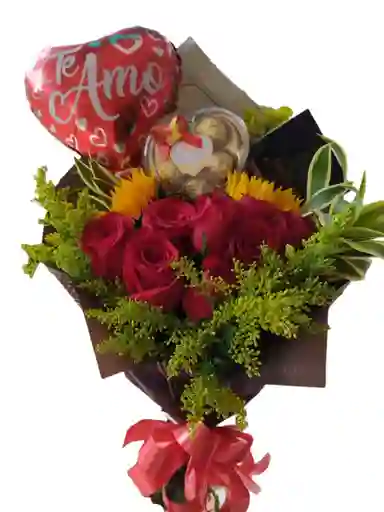 Rosas Y Girasoles - Bouquet Amor Infinito