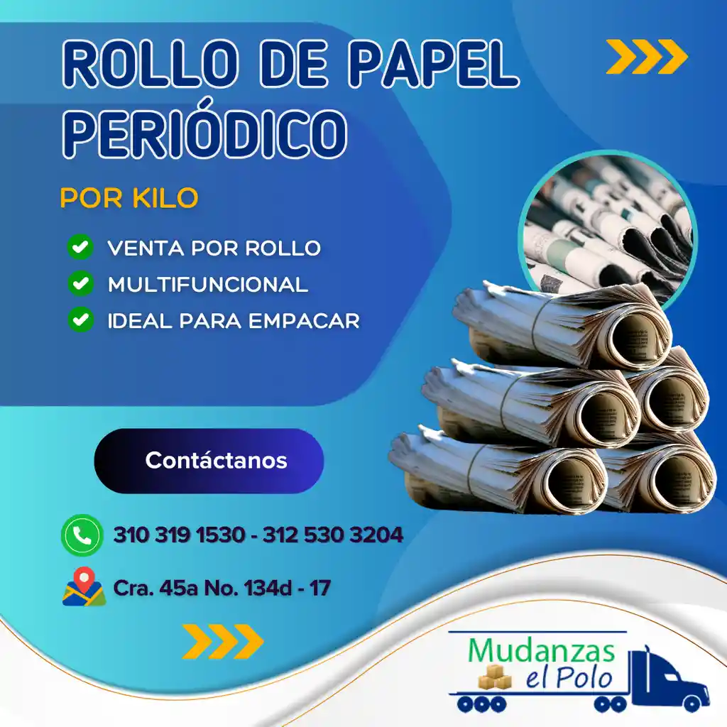 Rollo De Papel Periódico X 1 Kilo