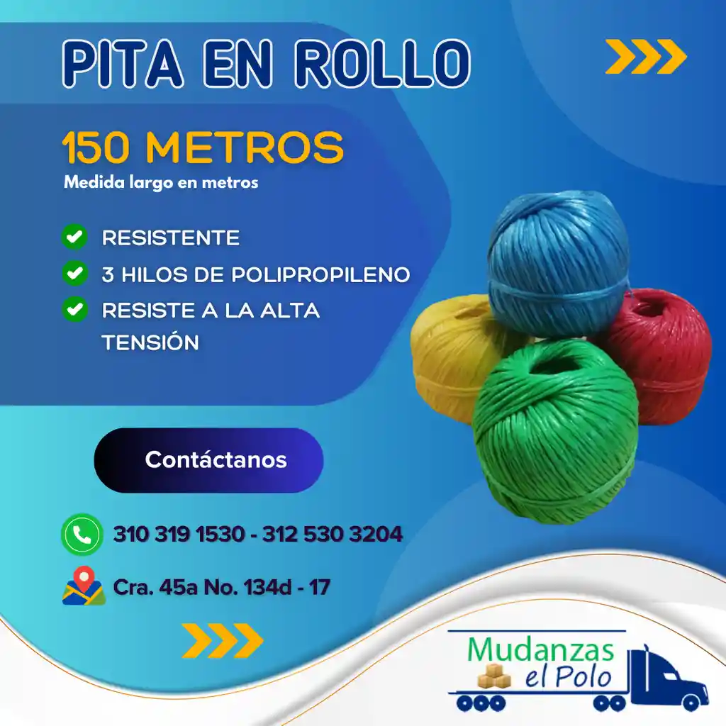 Rollo De Pita 150 Metros - Amarres