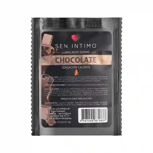 Lubricante Caliente Chocolate 7 Ml Sen Intimo