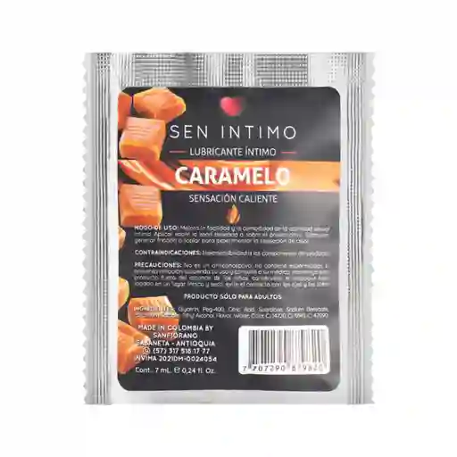 Lubricante Caliente Caramelo 7 Ml Sen Intimo