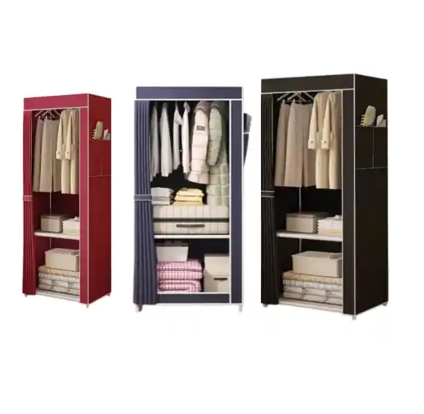 Clóset De Tela 7701 Negro Ideal Para Optimizar Tu Espacio