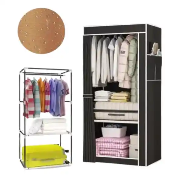 Clóset De Tela 7701 Negro Ideal Para Optimizar Tu Espacio