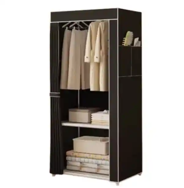 Clóset De Tela 7701 Negro Ideal Para Optimizar Tu Espacio