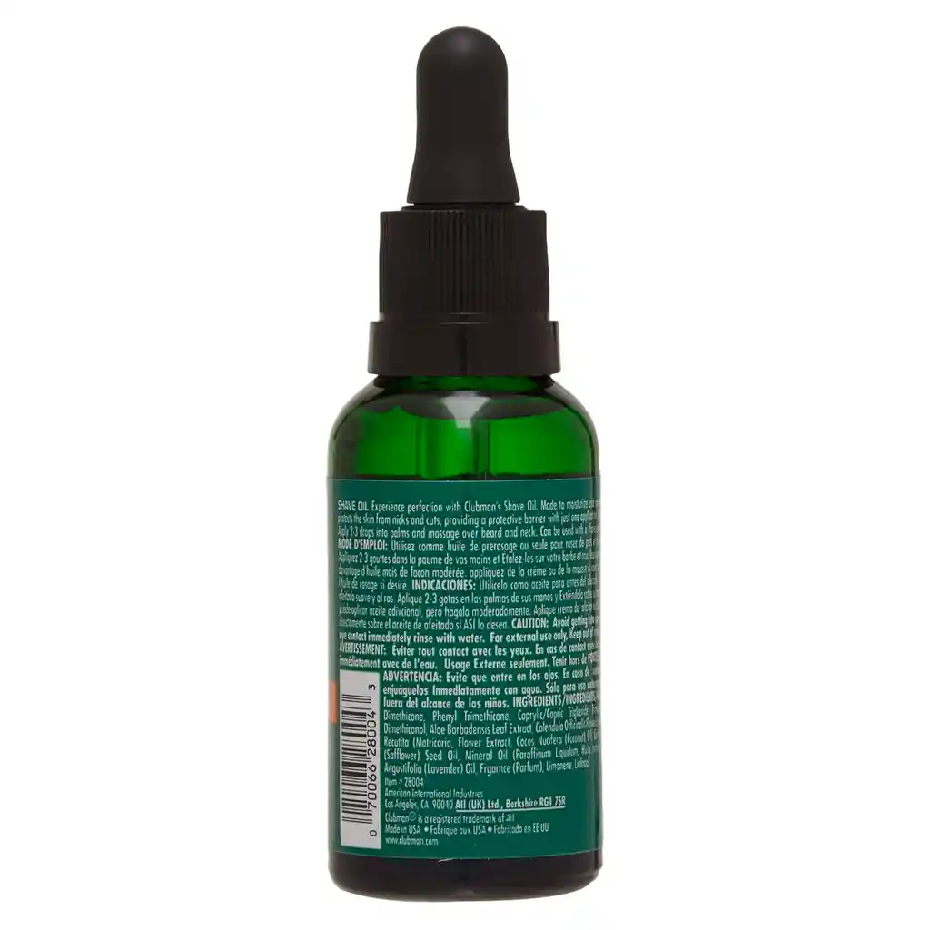Aceite Afeitado Clubman Shave Oil Barba Piel Suave Hidrata