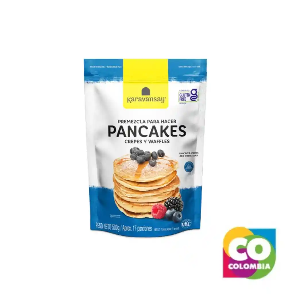 Premezcla Para Hacer Pncakes Creps Y Waffles Sabor Natural Droy Pack 500g