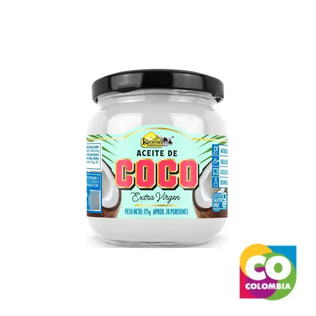 Aceite De Coco Extra Virgen De Vidrio 175g