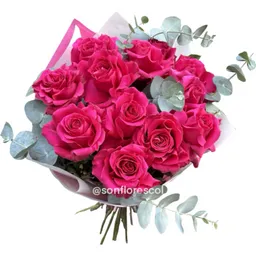 Rosas X12 Fucsias