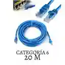 Cable Lan De Internet Cat6e Categoría 6 20 Metros Largo Cable Ethernet Utp 20mt