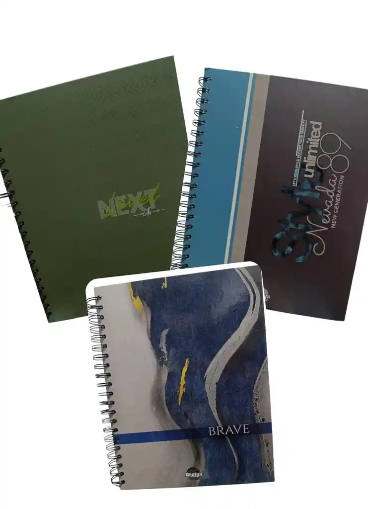 Cuaderno Cuadriculado 7 Materias Argollado Grande Para Hombre Marca Design