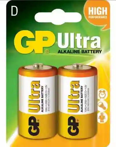 Baterias Tipo D Gp 1.5v Ultra Alkaline D - Paquete X 2 Unidades