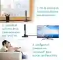 Antena Tv Digital Tda Interior Coaxial 5mt Con Usb Amplificador Activa Base Magnética